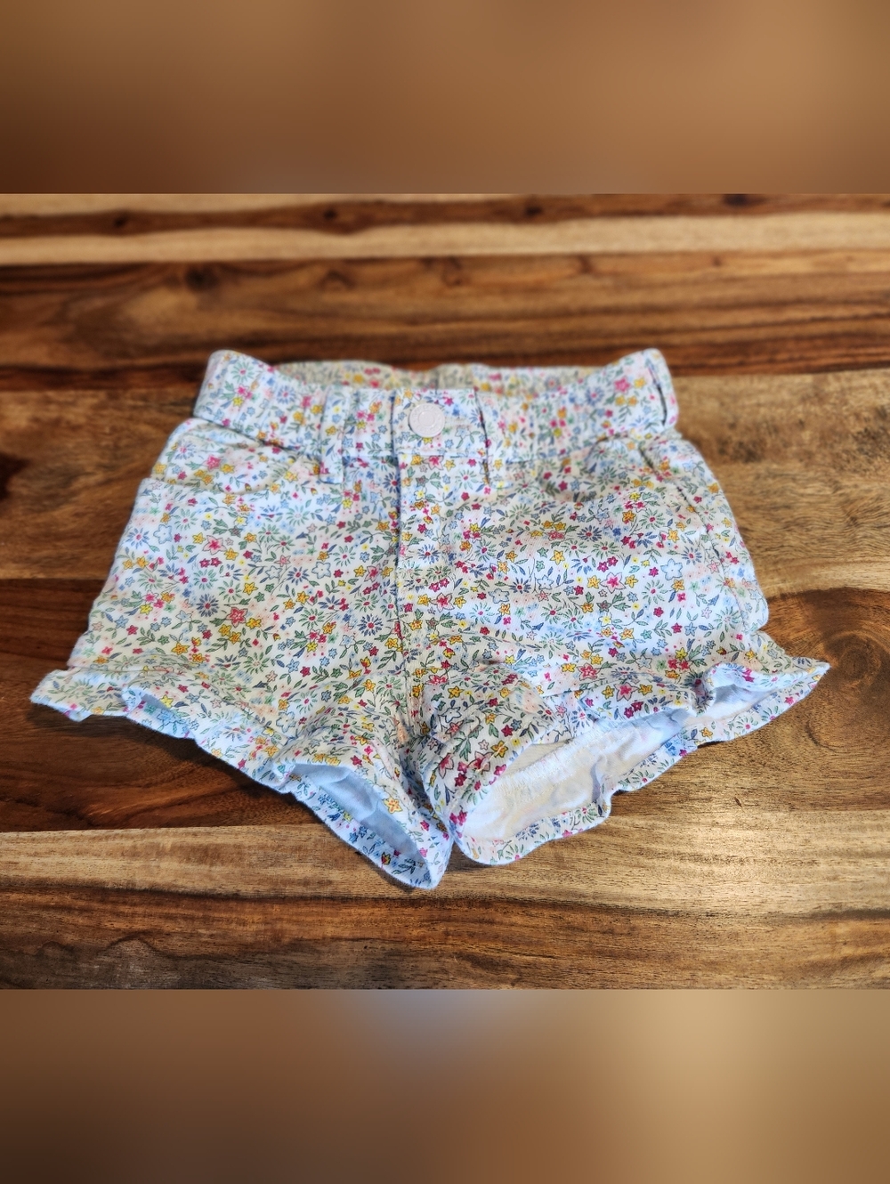 GAP Floral Print Girls' Denim Shortie Short